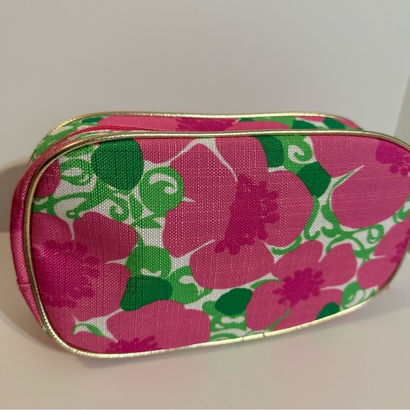 ❌SOLD❌Lilly Pulitzer For Estée Lauder Pink Floral Make Up Bag-Travel Case NEW - Picture 8 of 11